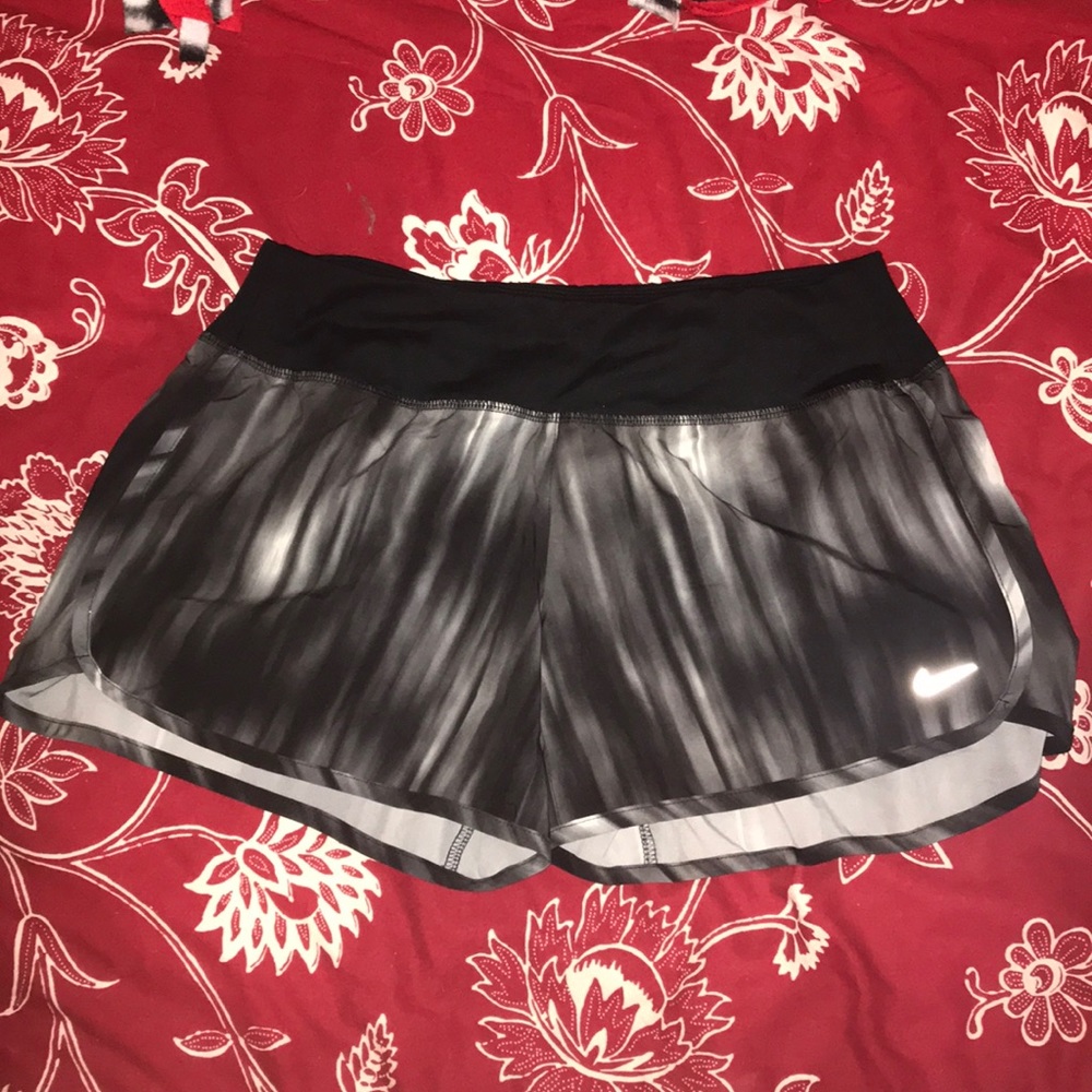 Black and white nike shorts